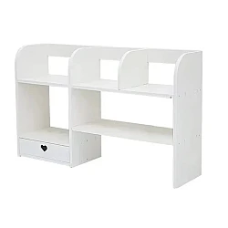 Etajeta pentru Birou cu 6 compartimente si un sertar PVC 55x14x34cm Alb