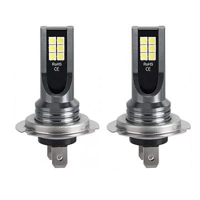 Set 2 Becuri auto LED H7 cu 12 LED SMD 12/24V putere 120W/set 6600lm