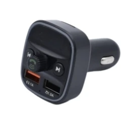 Modulator auto Q1 FM cu bluetooth 2 iesiri USB Negru Modulator auto Q1 FM cu bluetooth 2 iesiri USB Negru