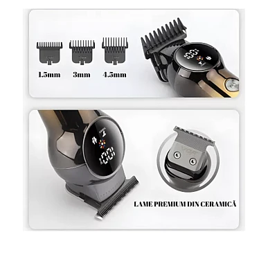 Aparat de Tuns Profesional VGR V989 pentru Barba Contur si Corp Afisaj LED Aparat de Tuns Profesional VGR V989 pentru Barba Contur si Corp Afisaj LED