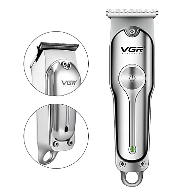Aparat de tuns VGR V 071 cu acumulator Argintiu Aparat de tuns VGR V 071 cu acumulator Argintiu