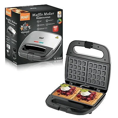 Aparat de Facut Gofre RAF R536H putere 750W Reglarea Automata a Temperaturii Aparat de Facut Gofre RAF R536H putere 750W Reglarea Automata a Temperaturii