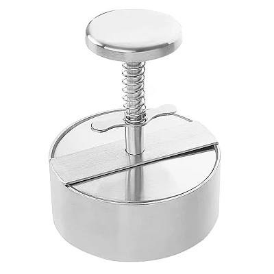 Presa De Burger Reglabila diametru 10.2 cm din otel inoxidabil Presa De Burger Reglabila diametru 10.2 cm din otel inoxidabil