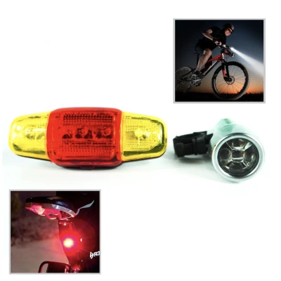 Set far si stop bicicleta XY 108 far tip lanterna detasabil stop in 2 culori Set far si stop bicicleta XY 108 far tip lanterna detasabil stop in 2 culori