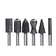 Set de 6 freze pentru metal diferite modele coada de 6mm Set de 6 freze pentru metal diferite modele coada de 6mm