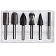 Set de 6 freze pentru metal diferite modele coada de 6mm Set de 6 freze pentru metal diferite modele coada de 6mm