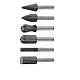 Set de 6 freze pentru metal diferite modele coada de 6mm Set de 6 freze pentru metal diferite modele coada de 6mm