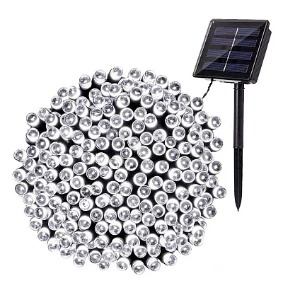 Instalatie Solara 10 Metri cu 100 LED liniara ALB RECE HS Instalatie Solara 10 Metri cu 100 LED liniara ALB RECE HS