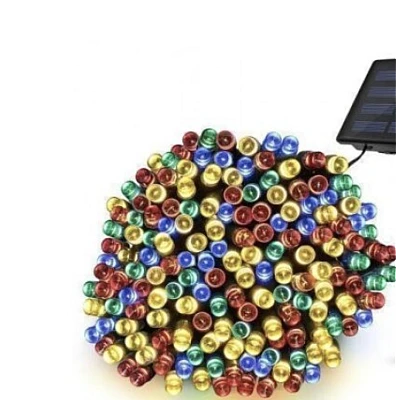 Instalatie solara 500 LED de 50 metri cu telecomanda pentru exterior MULTICOLOR HS Instalatie solara 500 LED de 50 metri cu telecomanda pentru exterior MULTICOLOR HS