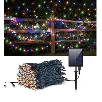 Instalatie solara 500 LED de 50 metri cu telecomanda pentru exterior MULTICOLOR HS Instalatie solara 500 LED de 50 metri cu telecomanda pentru exterior MULTICOLOR HS