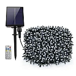 Instalatie solara 1000 LED de 100 metri cu telecomanda pentru exterior ALB RECE HS