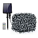 Instalatie solara 1000 LED de 100 metri cu telecomanda pentru exterior ALB RECE HS Instalatie solara 1000 LED de 100 metri cu telecomanda pentru exterior ALB RECE HS