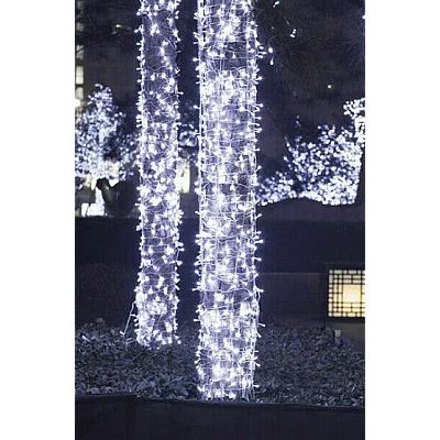 Instalatie solara 1000 LED de 100 metri cu telecomanda pentru exterior ALB RECE HS Instalatie solara 1000 LED de 100 metri cu telecomanda pentru exterior ALB RECE HS
