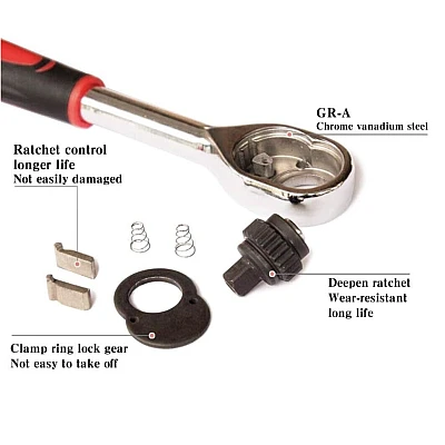 RIB chei tubulare 12 piese 1/4 cu cheie clichet otel crom vanadiu 4-13 mm RIB chei tubulare 12 piese 1/4 cu cheie clichet otel crom vanadiu 4-13 mm