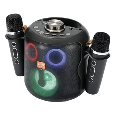 Boxa Bluetooth Andowl Q YX2560 cu iluminare LED RGB si 2 microfoane Karaoke Boxa Bluetooth Andowl Q YX2560 cu iluminare LED RGB si 2 microfoane Karaoke