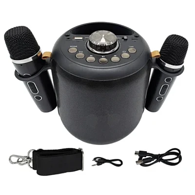 Boxa Bluetooth Andowl Q YX2560 cu iluminare LED RGB si 2 microfoane Karaoke Boxa Bluetooth Andowl Q YX2560 cu iluminare LED RGB si 2 microfoane Karaoke