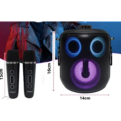 Boxa Bluetooth Andowl Q YX2560 cu iluminare LED RGB si 2 microfoane Karaoke Boxa Bluetooth Andowl Q YX2560 cu iluminare LED RGB si 2 microfoane Karaoke
