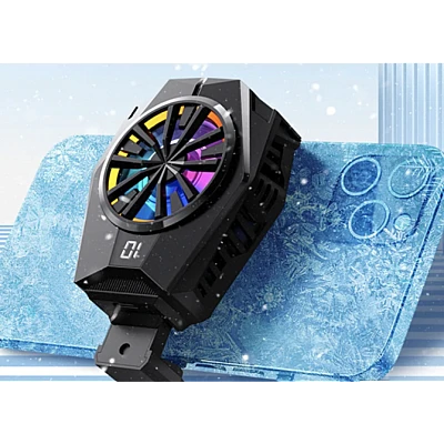 Ventilator de racire pentru telefon cu afisaj digital USB C Andowl Q CL8 Ventilator de racire pentru telefon cu afisaj digital USB C Andowl Q CL8