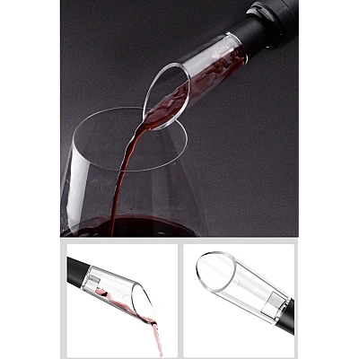 Set tirbuson electric pentru sticle de vin 4 accesorii cutter pentru taierea sigiliului aerator dop cu pompa vid Set tirbuson electric pentru sticle de vin 4 accesorii cutter pentru taierea sigiliului aerator dop cu pompa vid