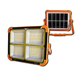 Proiector LED cu panou solar putere 500W portocaliu