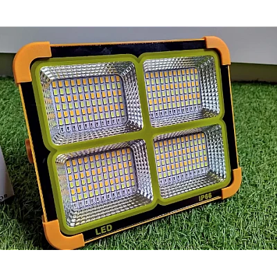 Proiector LED cu panou solar putere 500W portocaliu Proiector LED cu panou solar putere 500W portocaliu