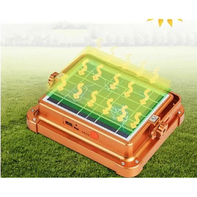 Proiector LED cu panou solar putere 500W portocaliu Proiector LED cu panou solar putere 500W portocaliu