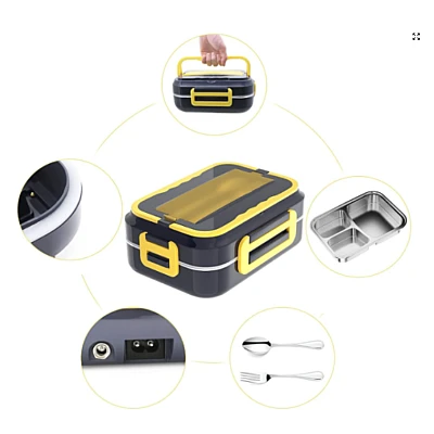 Caserola electrica capacitate 1.5L cu accesorii la priza sau auto pentru incalzire si depozitare mancare aliemntare Caserola electrica capacitate 1.5L cu accesorii la priza sau auto pentru incalzire si depozitare mancare aliemntare