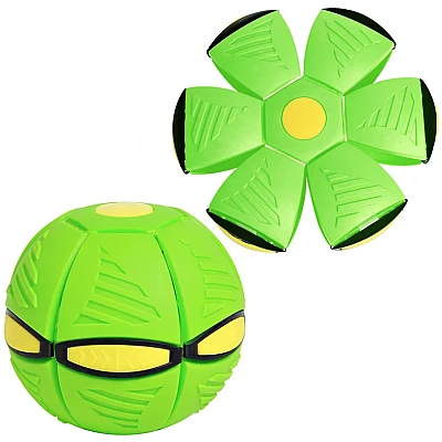 Minge Zburatoare Transformabila in Disc Frisbee 2 moduri de joaca 23 cm VERDE Minge Zburatoare Transformabila in Disc Frisbee 2 moduri de joaca 23 cm VERDE