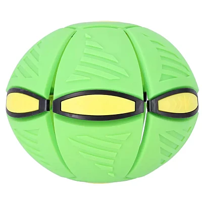 Minge Zburatoare Transformabila in Disc Frisbee 2 moduri de joaca 23 cm VERDE Minge Zburatoare Transformabila in Disc Frisbee 2 moduri de joaca 23 cm VERDE