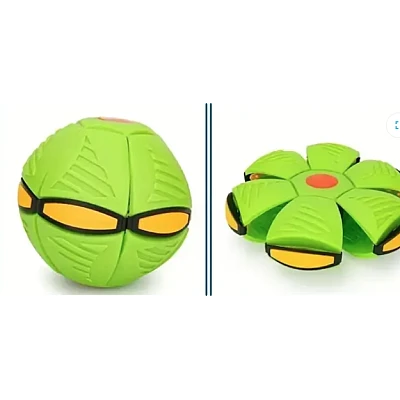 Minge Zburatoare Transformabila in Disc Frisbee 2 moduri de joaca 23 cm VERDE Minge Zburatoare Transformabila in Disc Frisbee 2 moduri de joaca 23 cm VERDE