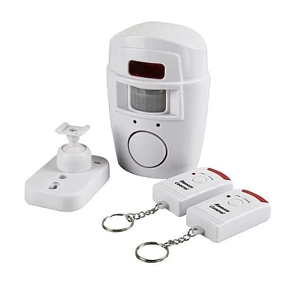 Alarma wireless cu 2 telecomenzi si senzor de miscare cu infrarosu OFF Alarma wireless cu 2 telecomenzi si senzor de miscare cu infrarosu OFF