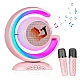 Boxa karaoke cu 2 microfoane wireless Bluetooth USB MI Boxa karaoke cu 2 microfoane wireless Bluetooth USB MI