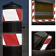 Banda reflectorizanta ALBA cu sageata ROSIE tip fagure rola 25m x 5 cm Banda reflectorizanta ALBA cu sageata ROSIE tip fagure rola 25m x 5 cm