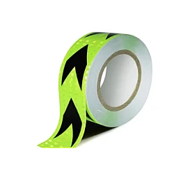 Banda reflectorizanta VERDE cu sageata NEAGRA tip fagure rola 25m x 5 cm Banda reflectorizanta VERDE cu sageata NEAGRA tip fagure rola 25m x 5 cm