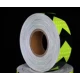 Banda reflectorizanta VERDE cu sageata NEAGRA tip fagure rola 25m x 5 cm