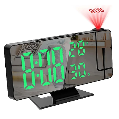 Ceas de masa DS 3718LW afisaj si proiectie efect oglinda alarma temperatura umiditate Ceas de masa DS 3718LW afisaj si proiectie efect oglinda alarma temperatura umiditate