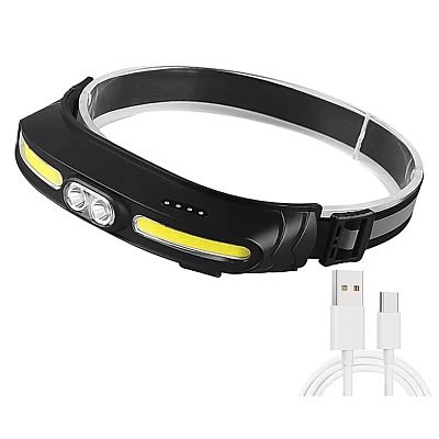 Lanterna de cap 5 moduri de functionare CH500 lumina alba si rosie incarcare USB 400lm Lanterna de cap 5 moduri de functionare CH500 lumina alba si rosie incarcare USB 400lm