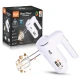 Mixer electric de mana 800W 3 trepte viteze si 2 accesorii pentru batut si framantat ALB