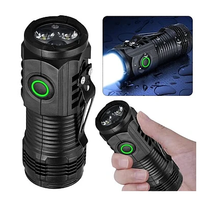 Mini lanterna de mana puternica cu 3 LED Mini lanterna de mana puternica cu 3 LED