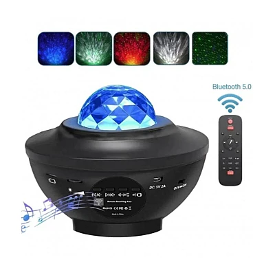 Proiector stil lampa de veghe galaxy pentru camera si boxa incorporata Proiector stil lampa de veghe galaxy pentru camera si boxa incorporata