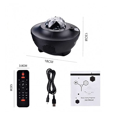 Proiector stil lampa de veghe galaxy pentru camera si boxa incorporata Proiector stil lampa de veghe galaxy pentru camera si boxa incorporata