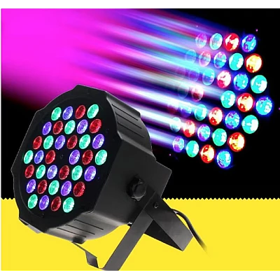 Proiector joc de lumini PAR 36 leduri RGB 8 jocuri de lumini Proiector joc de lumini PAR 36 leduri RGB 8 jocuri de lumini