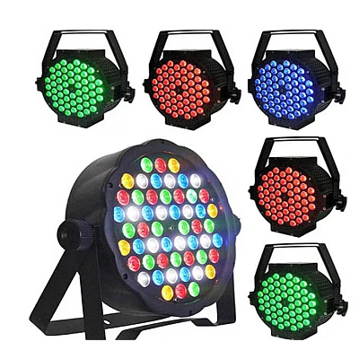 Proiector joc de lumini PAR 54 leduri RGB 8 jocuri de lumini Proiector joc de lumini PAR 54 leduri RGB 8 jocuri de lumini