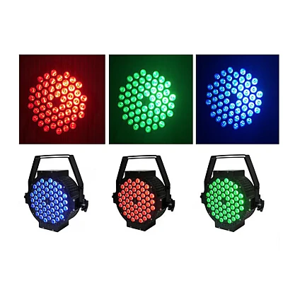 Proiector joc de lumini PAR 54 leduri RGB 8 jocuri de lumini Proiector joc de lumini PAR 54 leduri RGB 8 jocuri de lumini