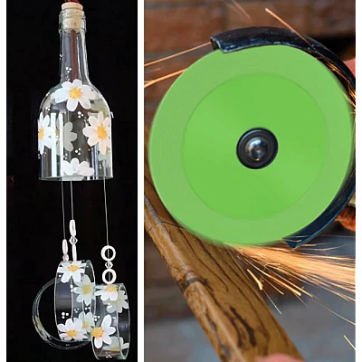 Disc diamantat LASERLINE pentru flex de taiat sticla si cristal 115mm VERDE Disc diamantat LASERLINE pentru flex de taiat sticla si cristal 115mm VERDE