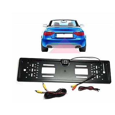 Suport numar auto cu camera video marsarier cu LED unghi filmare 170 grade BASE Suport numar auto cu camera video marsarier cu LED unghi filmare 170 grade BASE