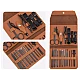 Set 16 piese MANICHIURA profesionala otel negru mat BASE Set 16 piese MANICHIURA profesionala otel negru mat BASE