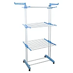 Uscator de rufe vertical Pliabil 3 Niveluri cu Suport Umerase si Suport pe Roti 170 cm