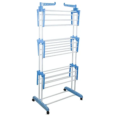 Uscator de rufe vertical Pliabil 3 Niveluri cu Suport Umerase si Suport pe Roti 170 cm Uscator de rufe vertical Pliabil 3 Niveluri cu Suport Umerase si Suport pe Roti 170 cm