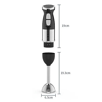 Blender de mana multifunctional cu doua trepte de viteza si doua lame din otel inoxidabil functie de mixare tocator 500W Blender de mana multifunctional cu doua trepte de viteza si doua lame din otel inoxidabil functie de mixare tocator 500W